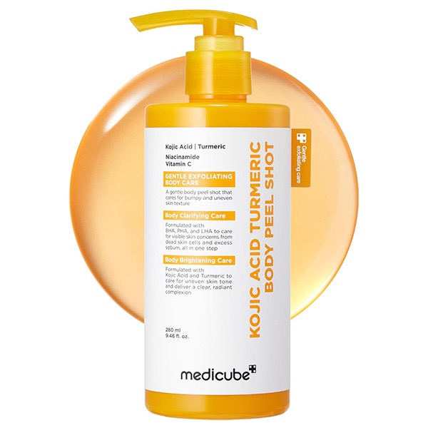 پیل شات لایه بردار بدن کوجیک اسید مدی کیوب Medicube Kojic Acid Turmeric Body Peel Shot 280Ml