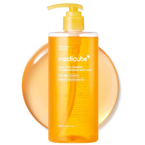 شامپو بدن روشن‌کننده مدیکیوب حاوی کوجیک اسید و زردچوبه (مدل ویتا) Medicube Kojic Acid Turmeric Vita Brightening Body Wash